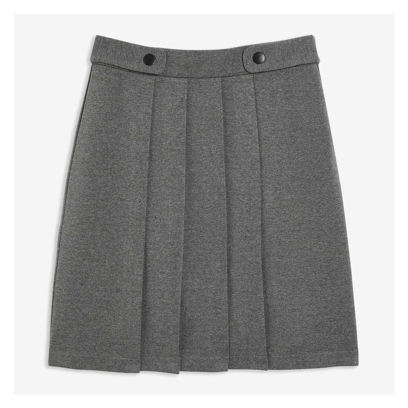 Pleated Skirt in Dark Grey Mix from Joe Fresh